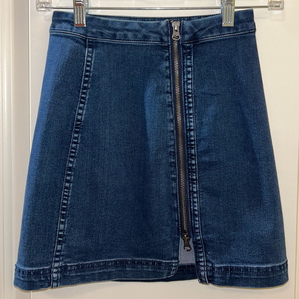 Free People denim mini skirt